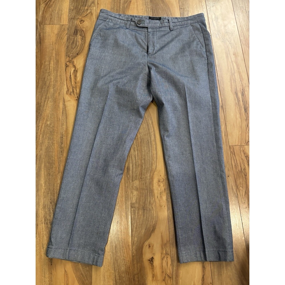Ted Baker Men's 35 X‎ 28.5 London Blue Dress Pants Career Preppy Flat Front